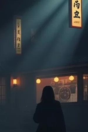《雾中邮差》封面，浓雾街道与单车邮包